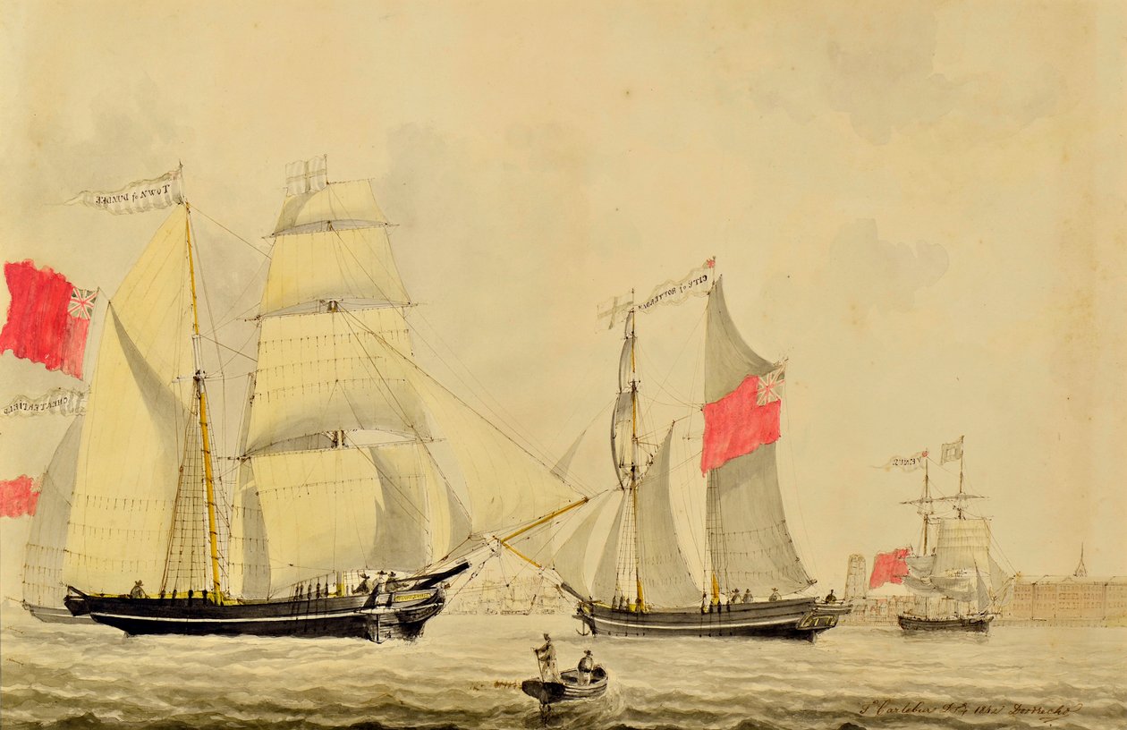 Chesterfield, byen Dundee, byen Rotterdam og Venus nær Rotterdam af Francois Carlebur