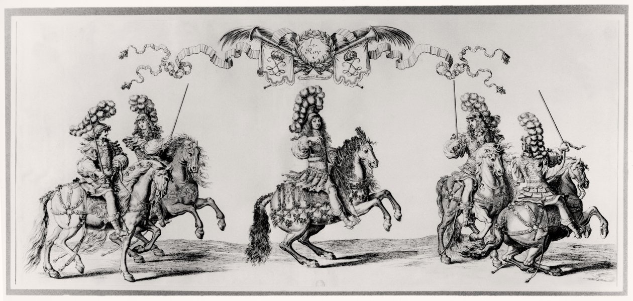 Karrusel for Ludvig XIV (1639-1715) c.1662 af Francois Chauveau
