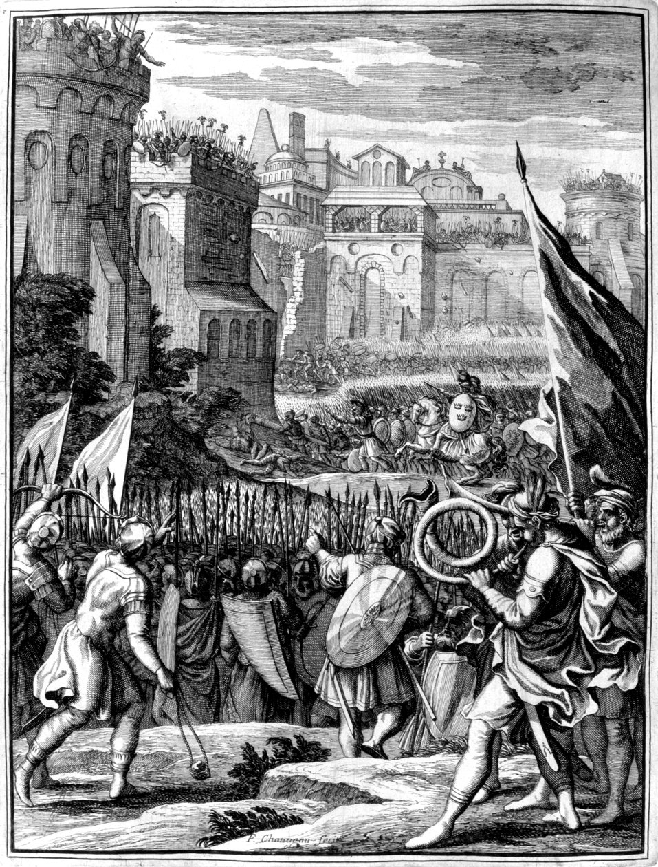 Styrker under Alarik I, vestgoternes konge fra 395, plyndrede Rom, 410 1654 af Francois Chauveau