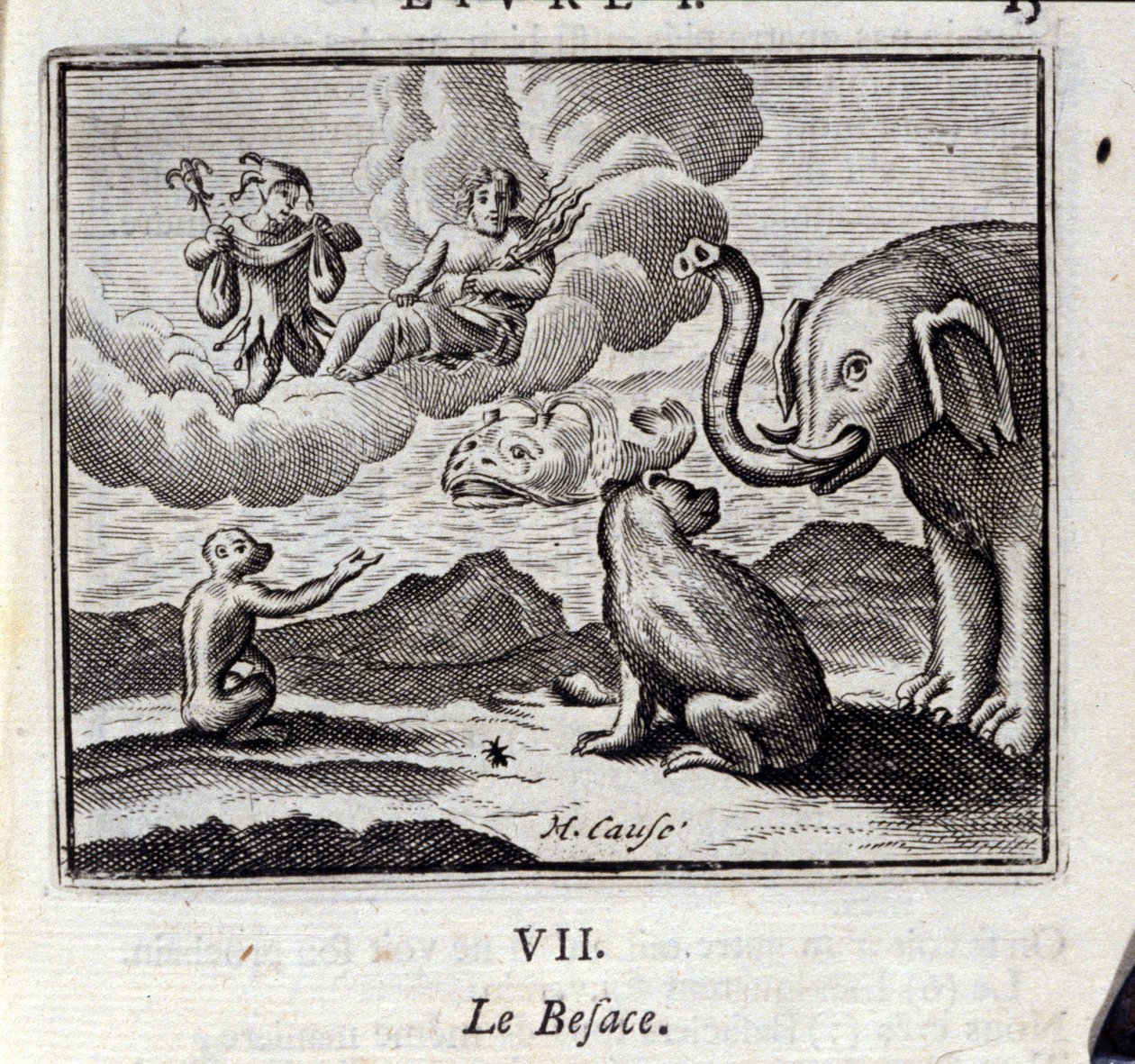 Tasken. Fabler af Jean de La Fontaine (1621-95). Illustration af François Chauveau (1613-1676). Udgave fra 1728. af Francois Chauveau