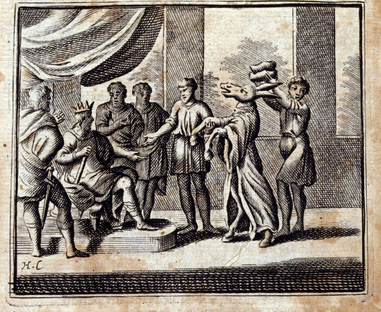 Charlatanen. Fabler af Jean de La Fontaine (1621-95). Illustration af François Chauveau (1613-1676). Udgave af 1728. af Francois Chauveau