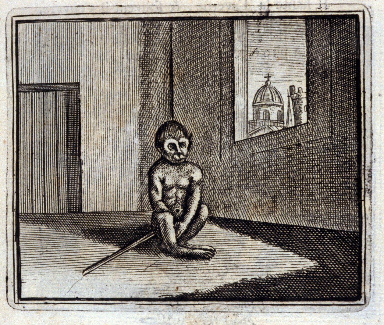 Aben. Fabler af Jean de La Fontaine (1621-95). Illustration af François Chauveau (1613-1676). Udgave fra 1728. af Francois Chauveau