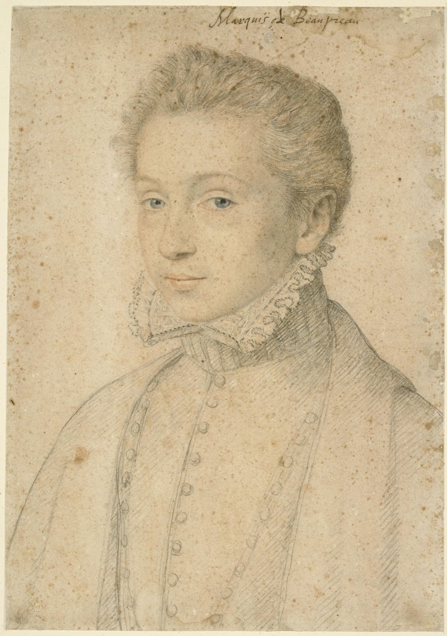 Portræt af Henri de Bourbon, markis des Beaupréau af François Clouet