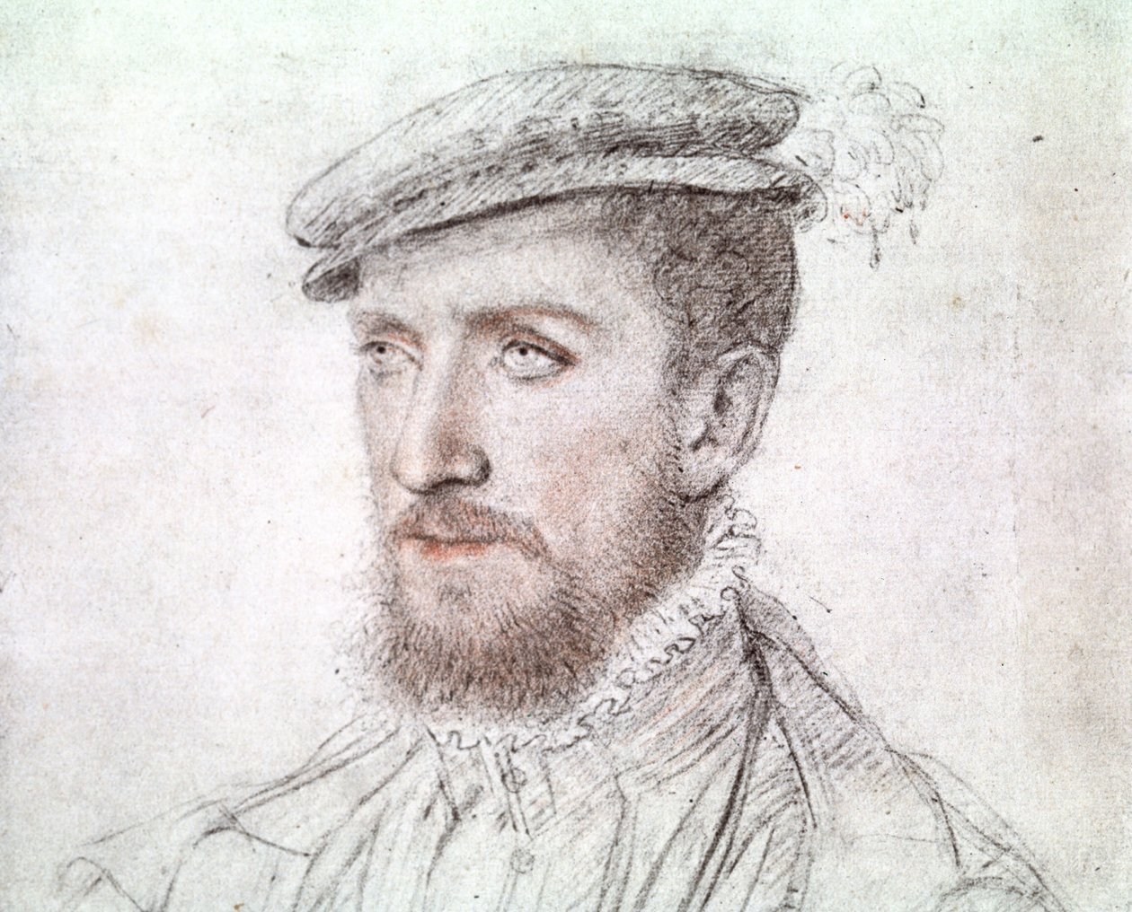 Gaspard de Coligny (1519-1572) (tegning) af François Clouet