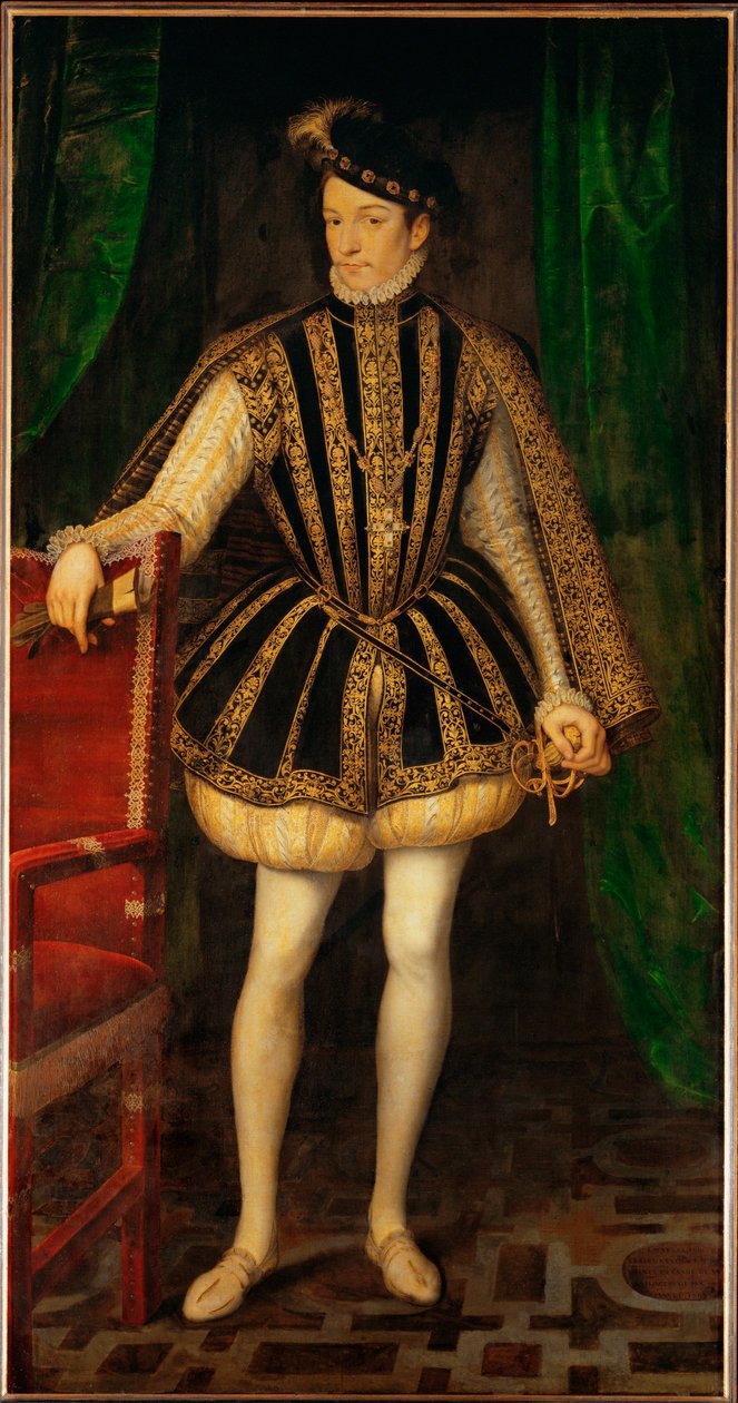 Kong Karl IX af Frankrig ... (olie på lærred) af François Clouet