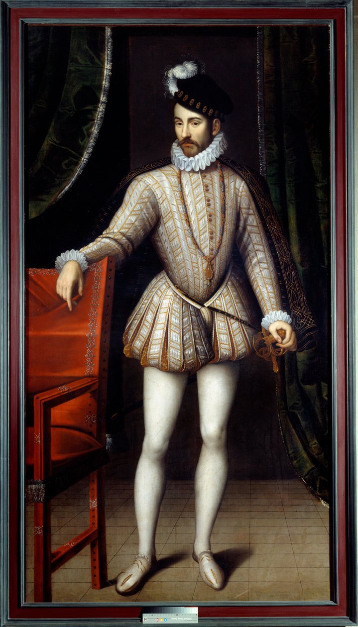 Portræt i foden af Charles IX (1550 - 1574) konge af Frankrig. Maleri af Francois Clouet (1515-1572) af François Clouet