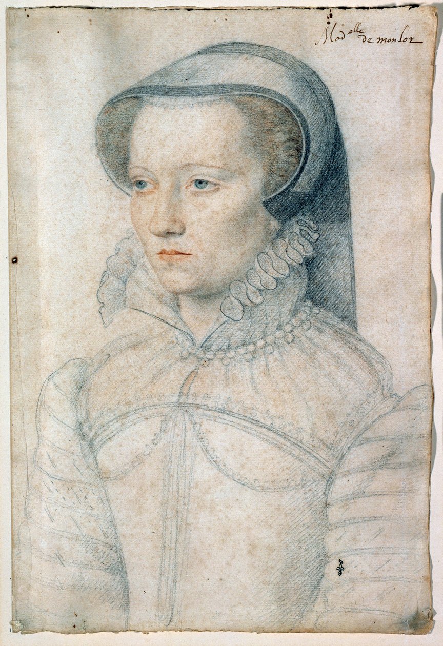 Portræt af Diane de Clermont, Mademoiselle de Monlor af François Clouet