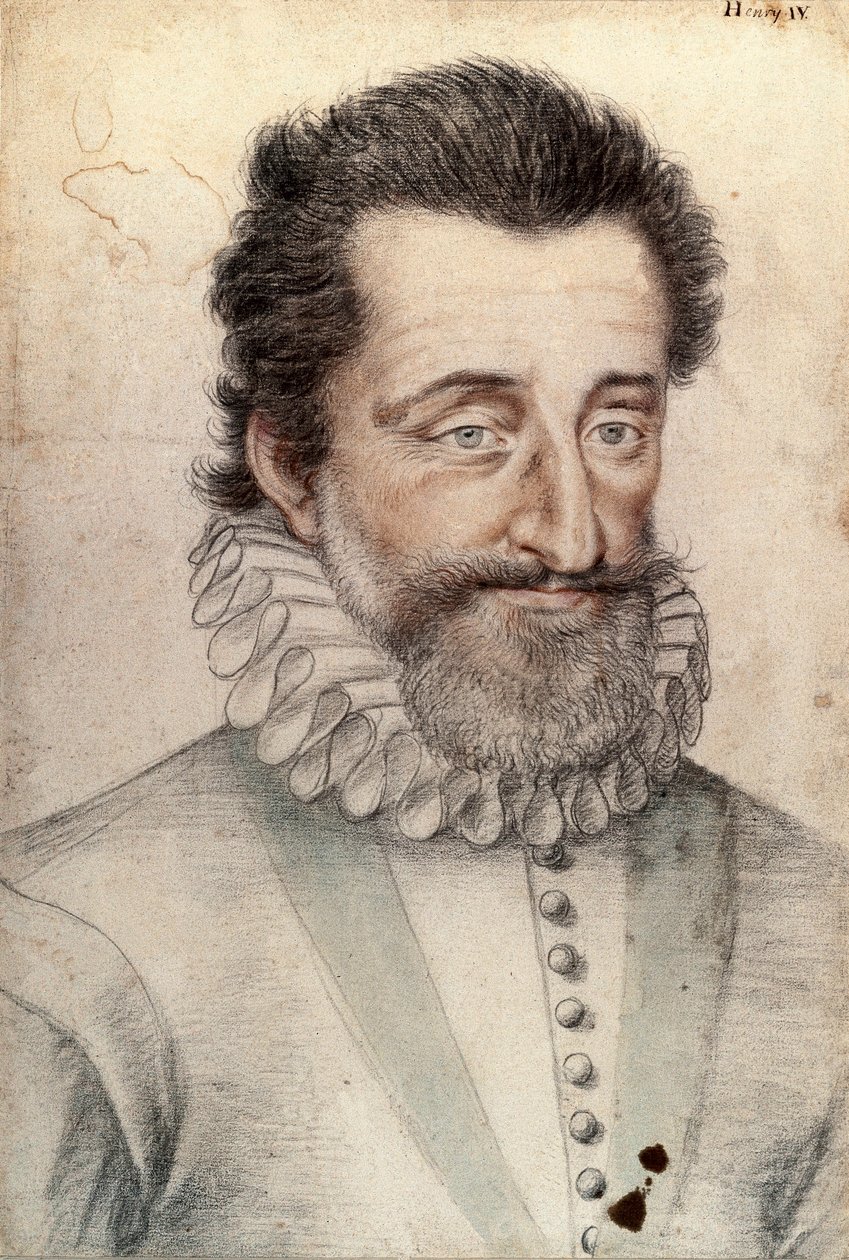 Portræt af kong Henrik IV af Frankrig (1553-1610) af François Clouet
