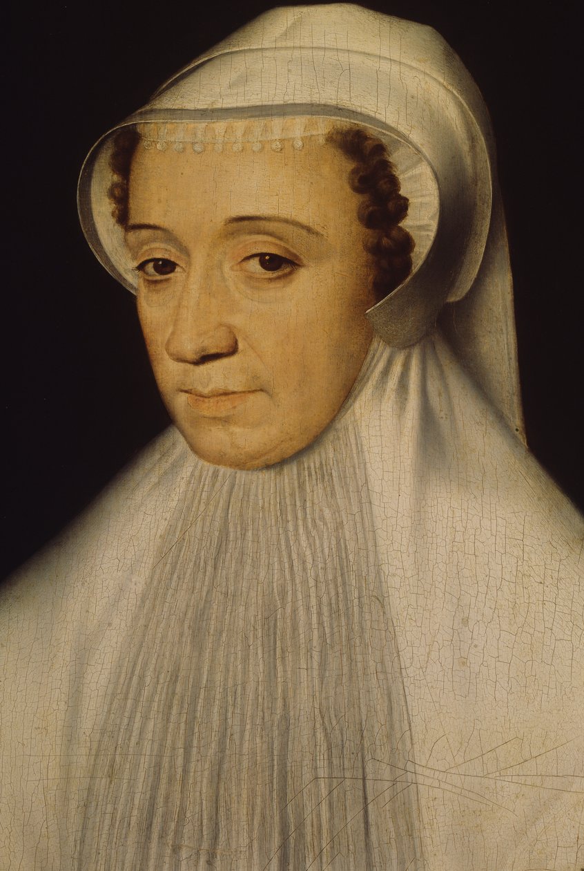 Portræt af Marguerite de Valois (slottet Saint-Germain-en-Laye 1553-Paris 1615), af Francois Clouet (1515-1572) af François Clouet