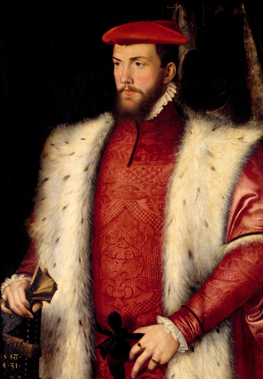 Portræt af Odet de Coligny (1517-1571) Cardinal de Chatillon Maleri af Francois Clouet (1515-1572) 1500-tallet søn. 0,94x0,73 m Chantilly, Musee Conde af François Clouet