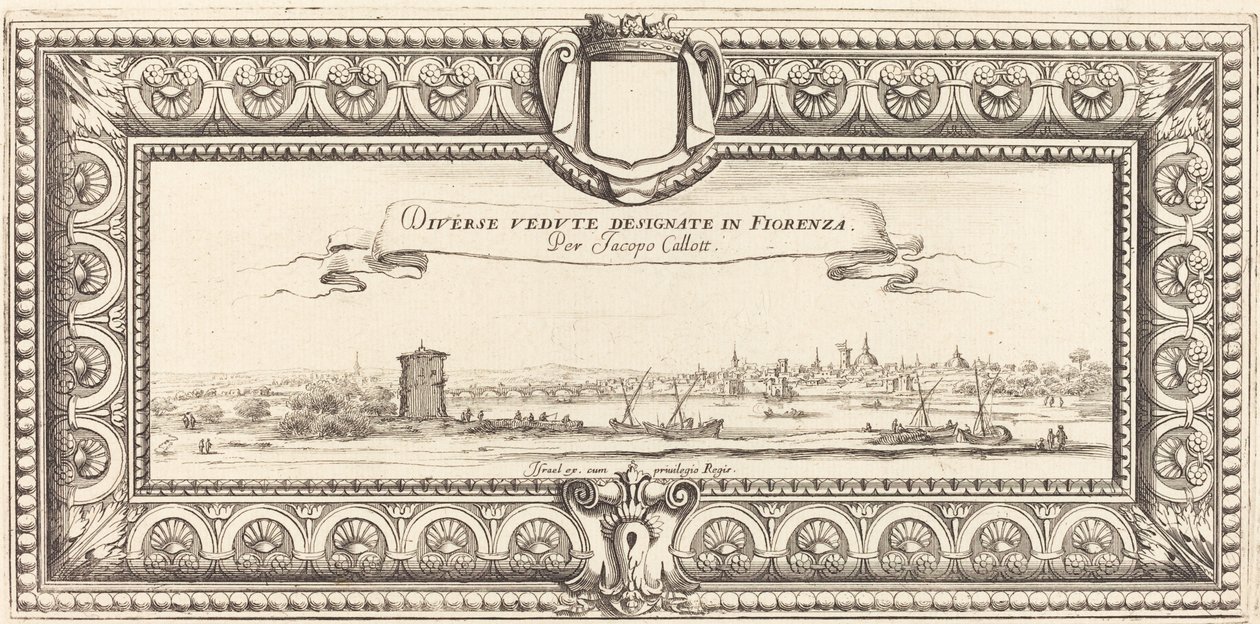 Titelside til Callots "Various Italian Landscapes" af Francois Collignon