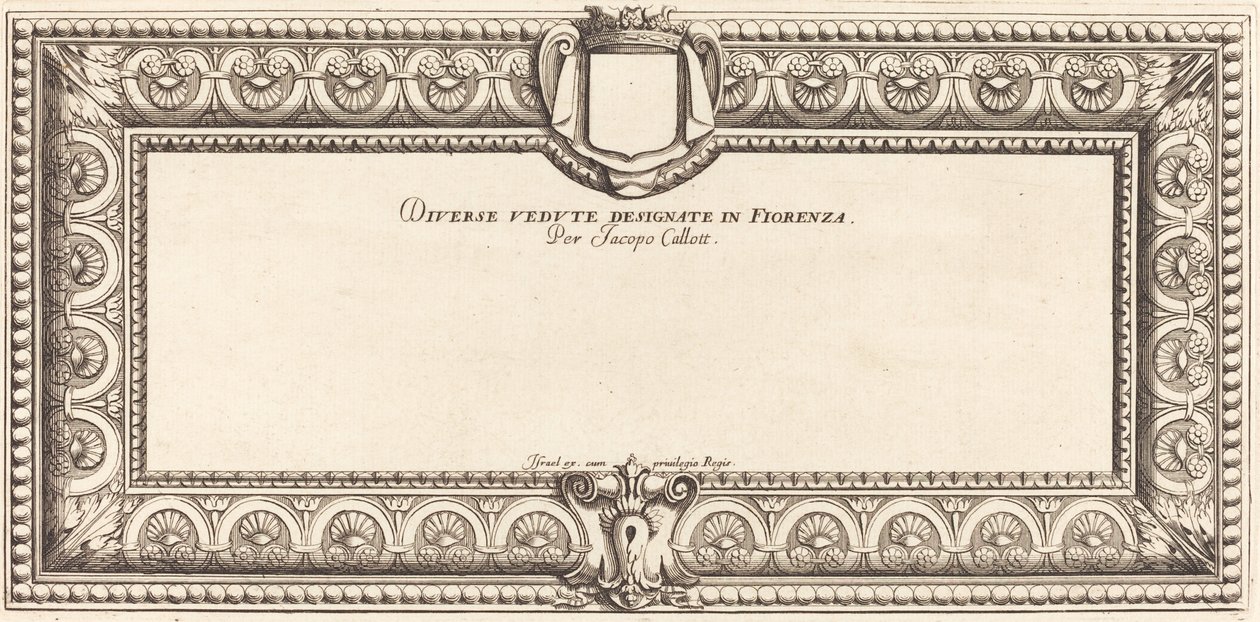 Titelside til Callots "Various Italian Landscapes" af Francois Collignon