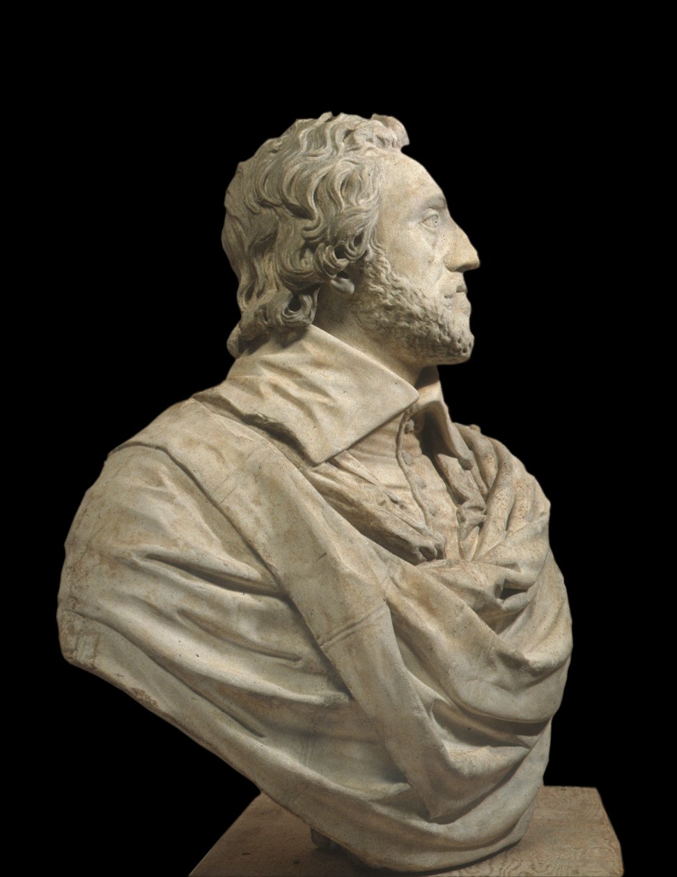 Busteportræt af Thomas Howard, jarl af Arundel (Carrara-marmor) af Francois Dieussart