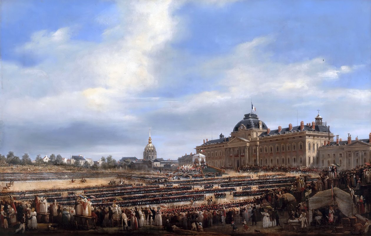 Uddeling af flag til Nationalgarden, 29. august 1830 af Francois Dubois