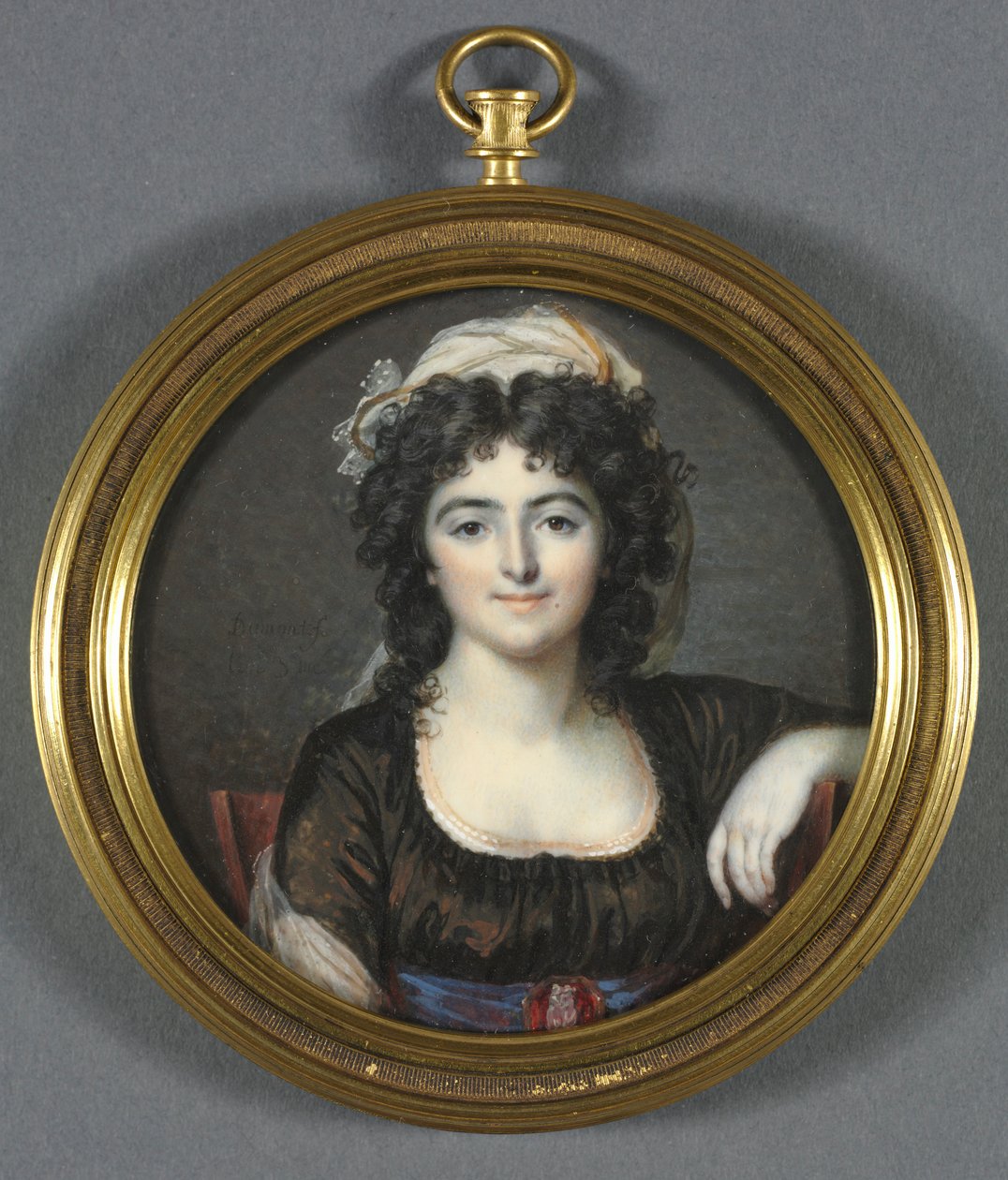 Portræt af en kvinde i en brun kjole, 1795. af Francois Dumont
