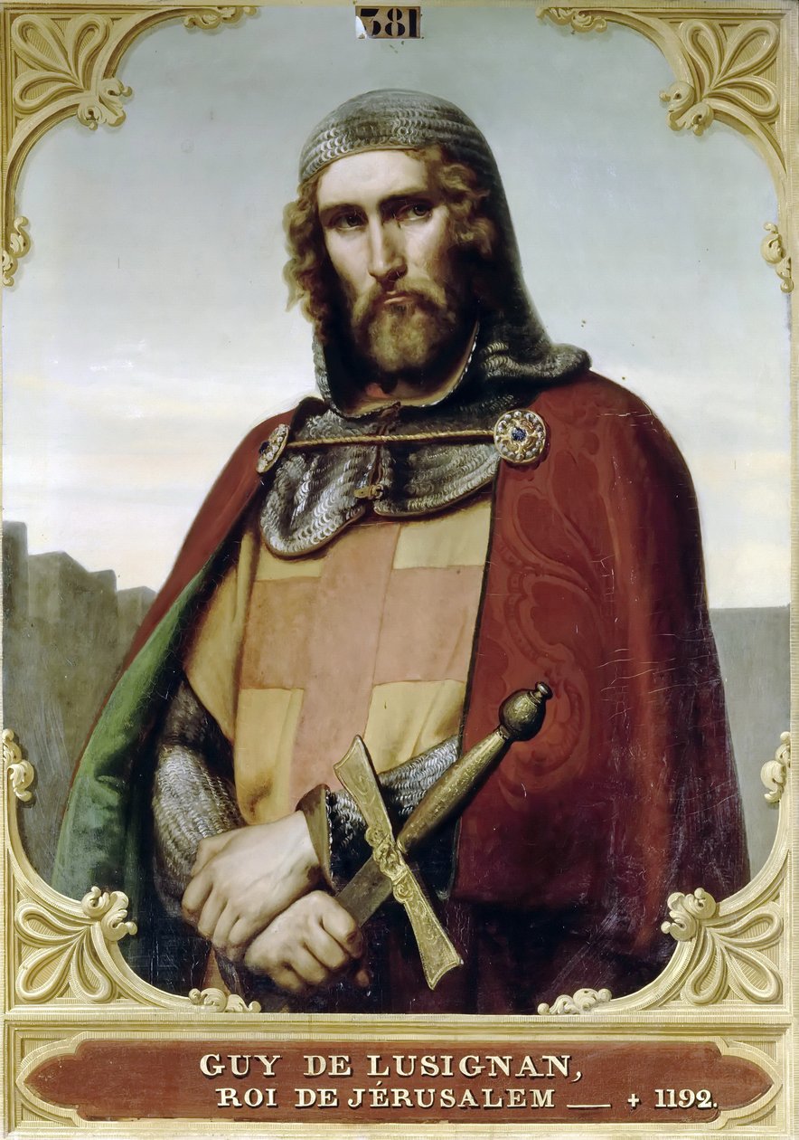 Fyr af Lusignan, konge af Jerusalem og Cypern af Francois Edouard Picot