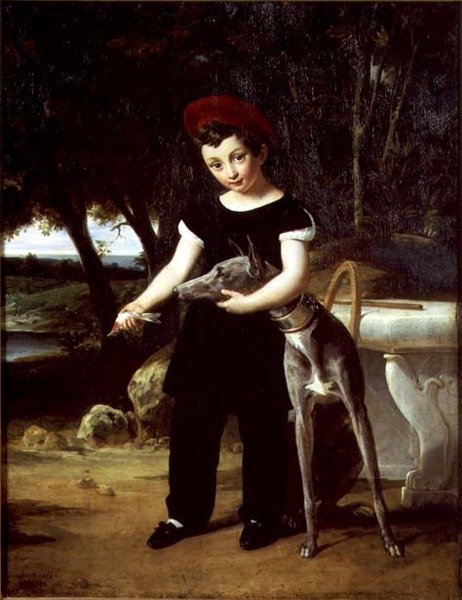 Henri af Frankrig (1820-83) Hertug af Bordeaux i hertuginden af Angoulemes hjem på slottet Villeneuve lEtang, 1826 af Francois Edouard Picot