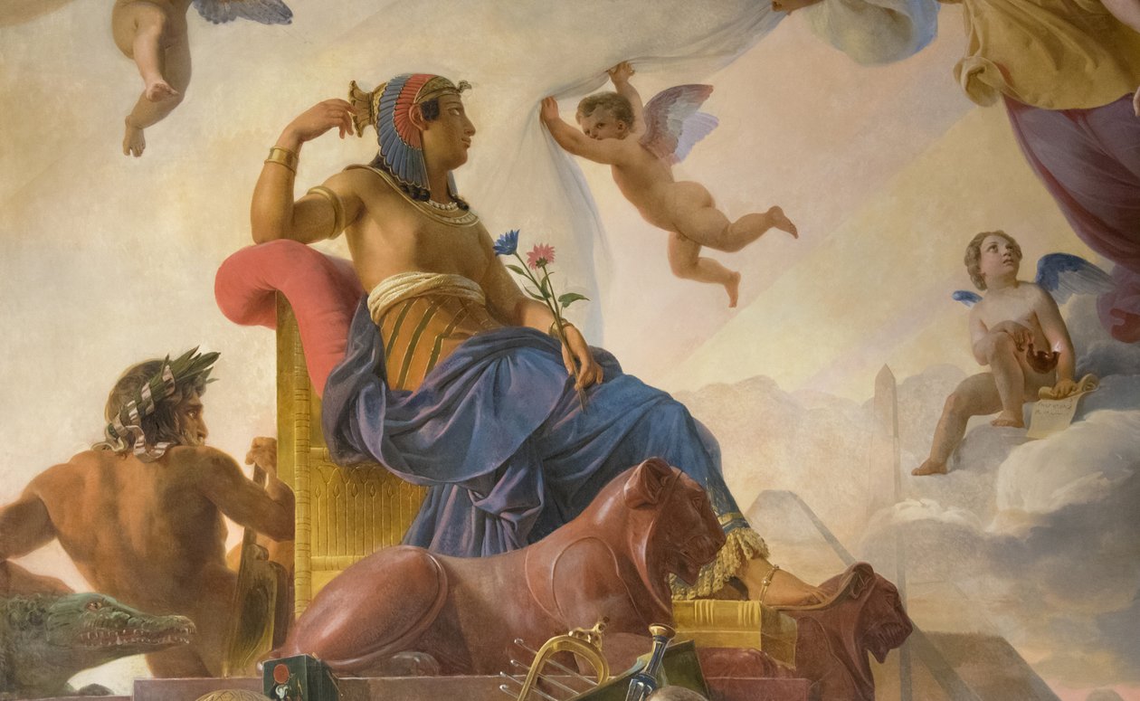 Studiet og Genia vier det gamle Egypten til Grækenland af Francois Edouard Picot