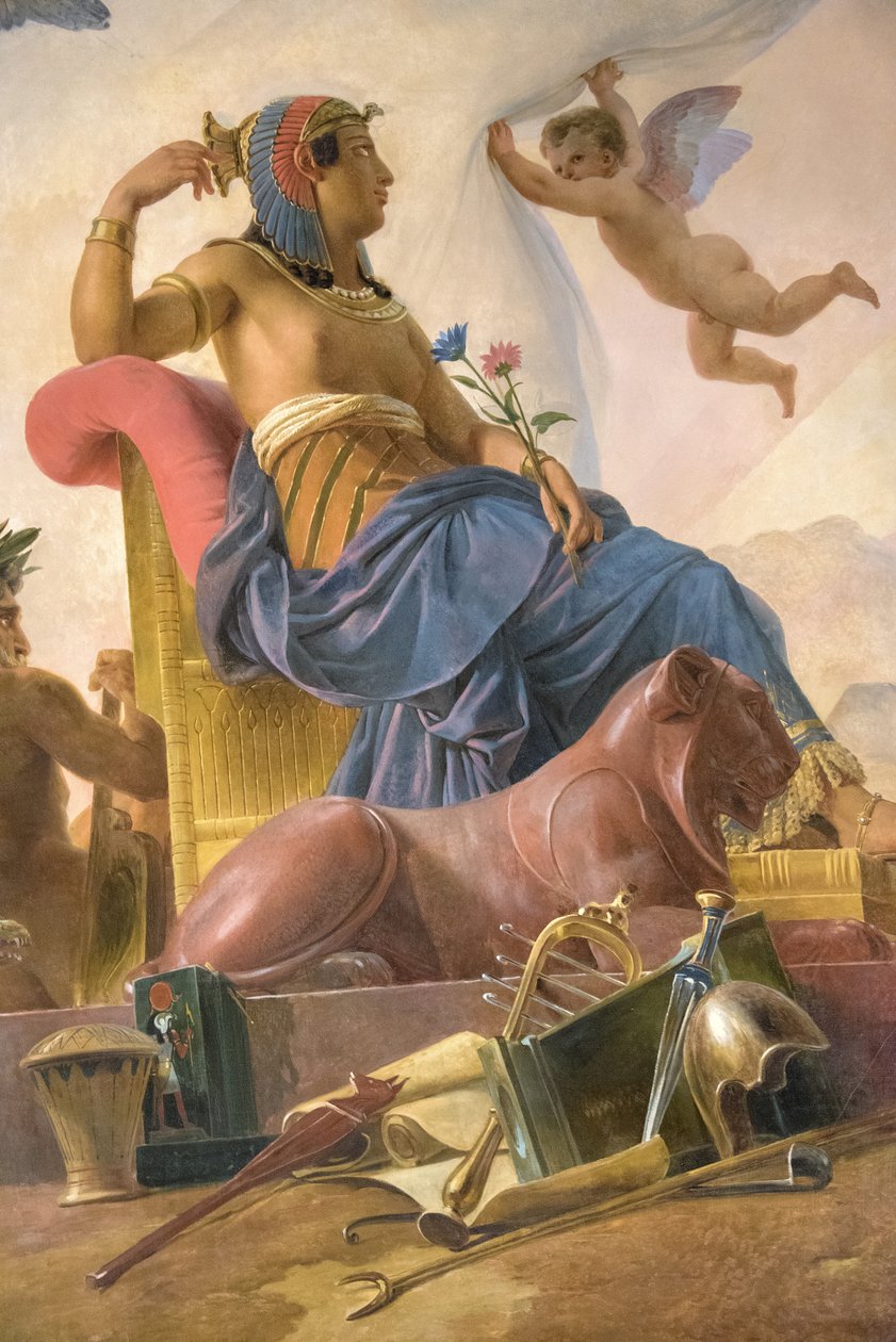 Studiet og Genia vier det gamle Egypten til Grækenland af Francois Edouard Picot
