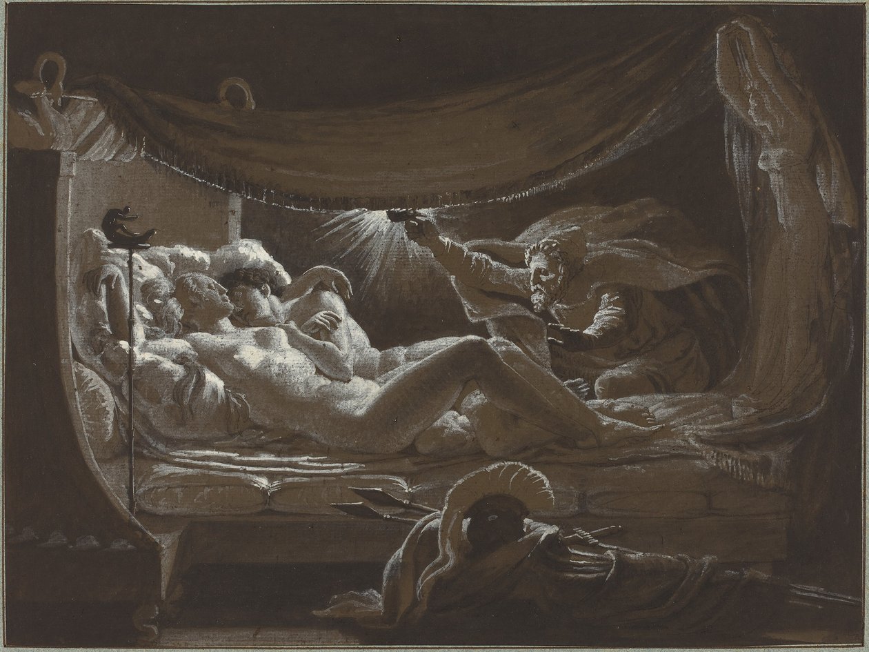 Vulcan opdager Venus og Mars af Francois Edouard Picot