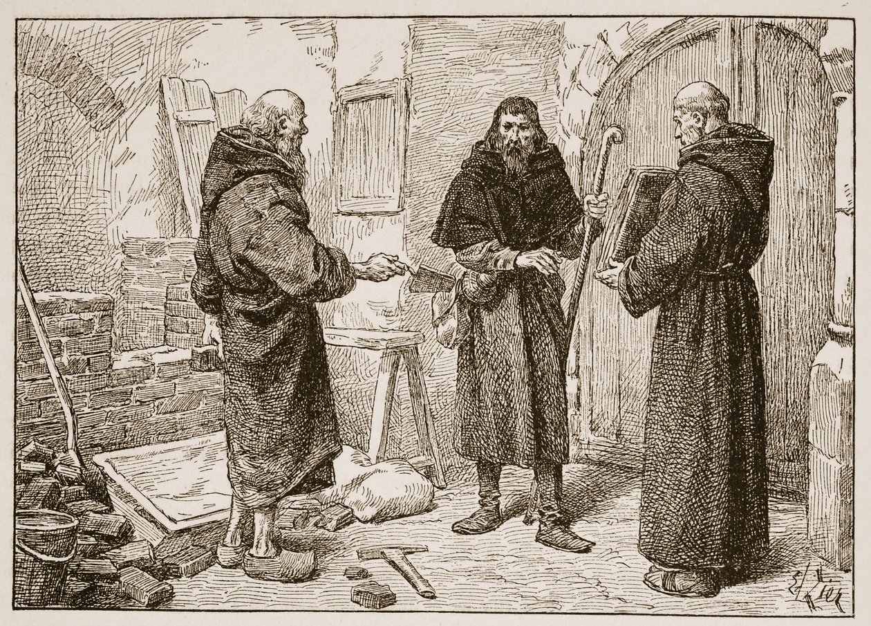 Reception af Lanfranc af Herlwin, illustration fra 