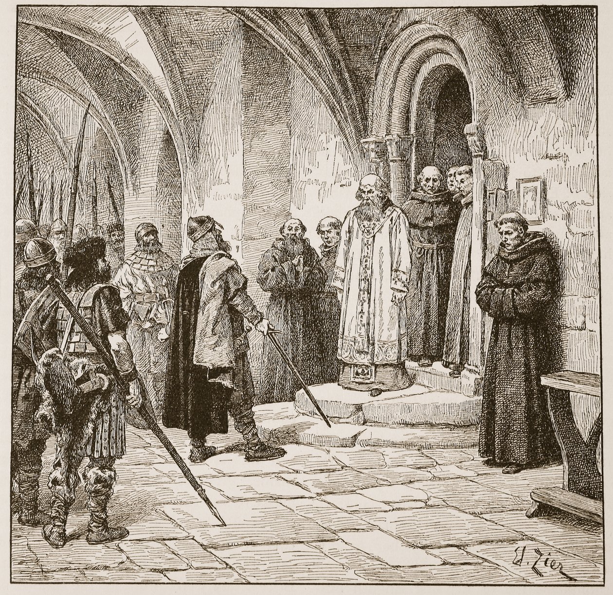 Swein kræver løsesum, illustration fra 