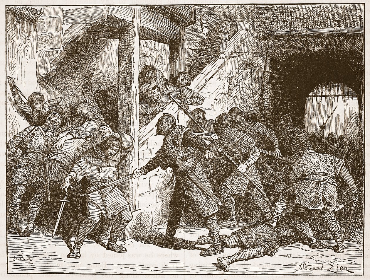 Oprøret i Dover, illustration fra "Cassell
