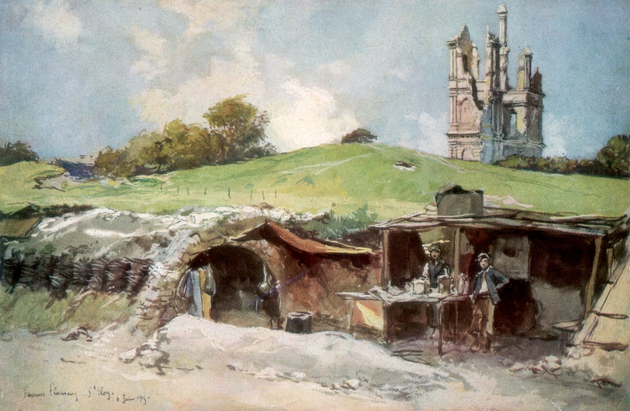 Redningsstation ved Mont St Eloi, Artois, Frankrig, 6. juni 1915 1926 af Francois Flameng
