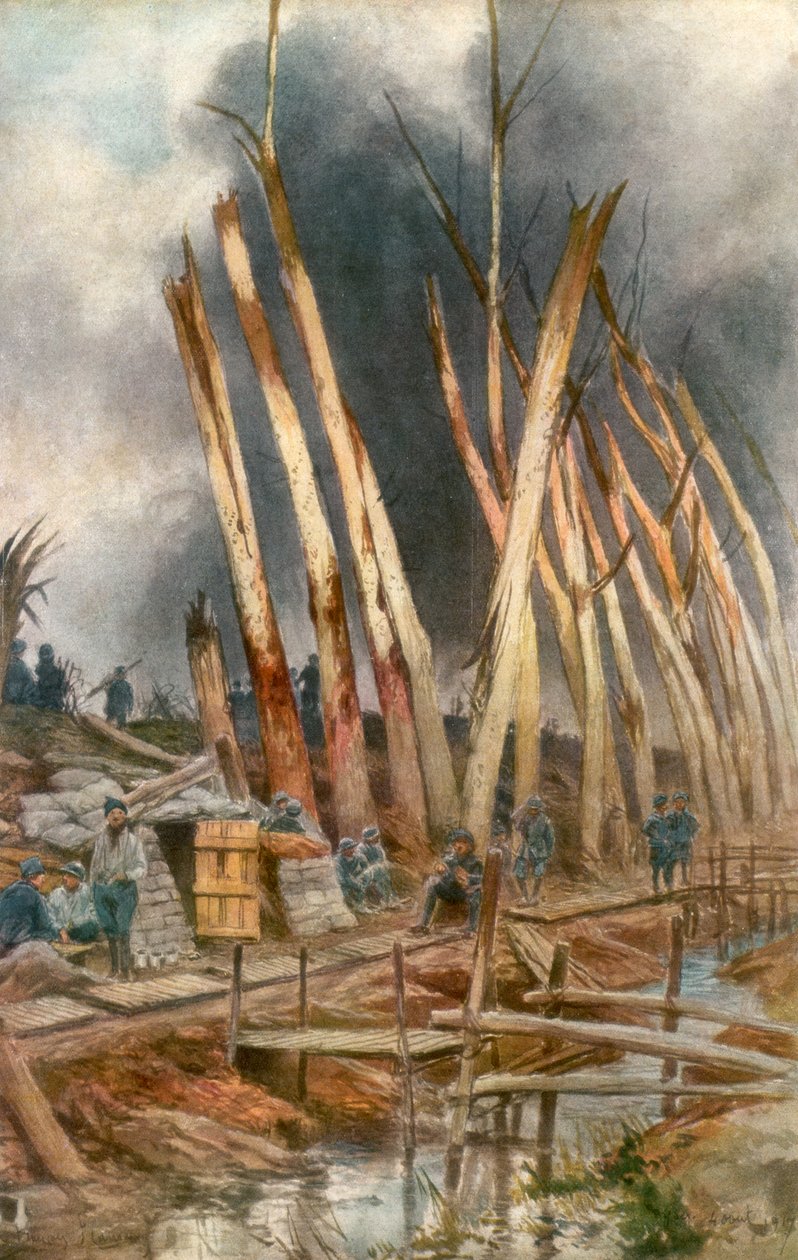 Ysers offensiv, 1917, 1926. af Francois Flameng