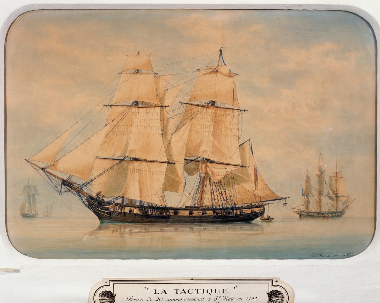 Taktisk brig, bygget i 1792, af Francois Roux (1811-1882), Frankrig af Francois Geoffroy Roux