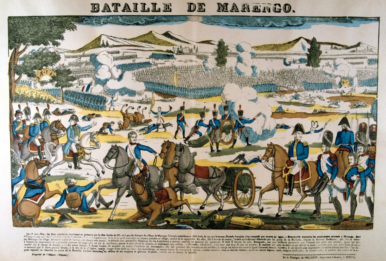 Slaget ved Marengo, 13. juni, 1800 af Francois Georgin
