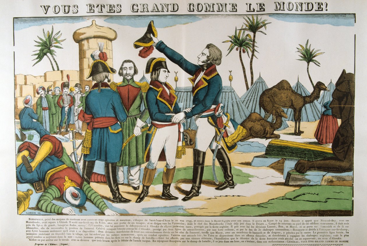 Napoleon og general Kleber på ekspeditionen til Egypten, 1798, c1835 af Francois Georgin
