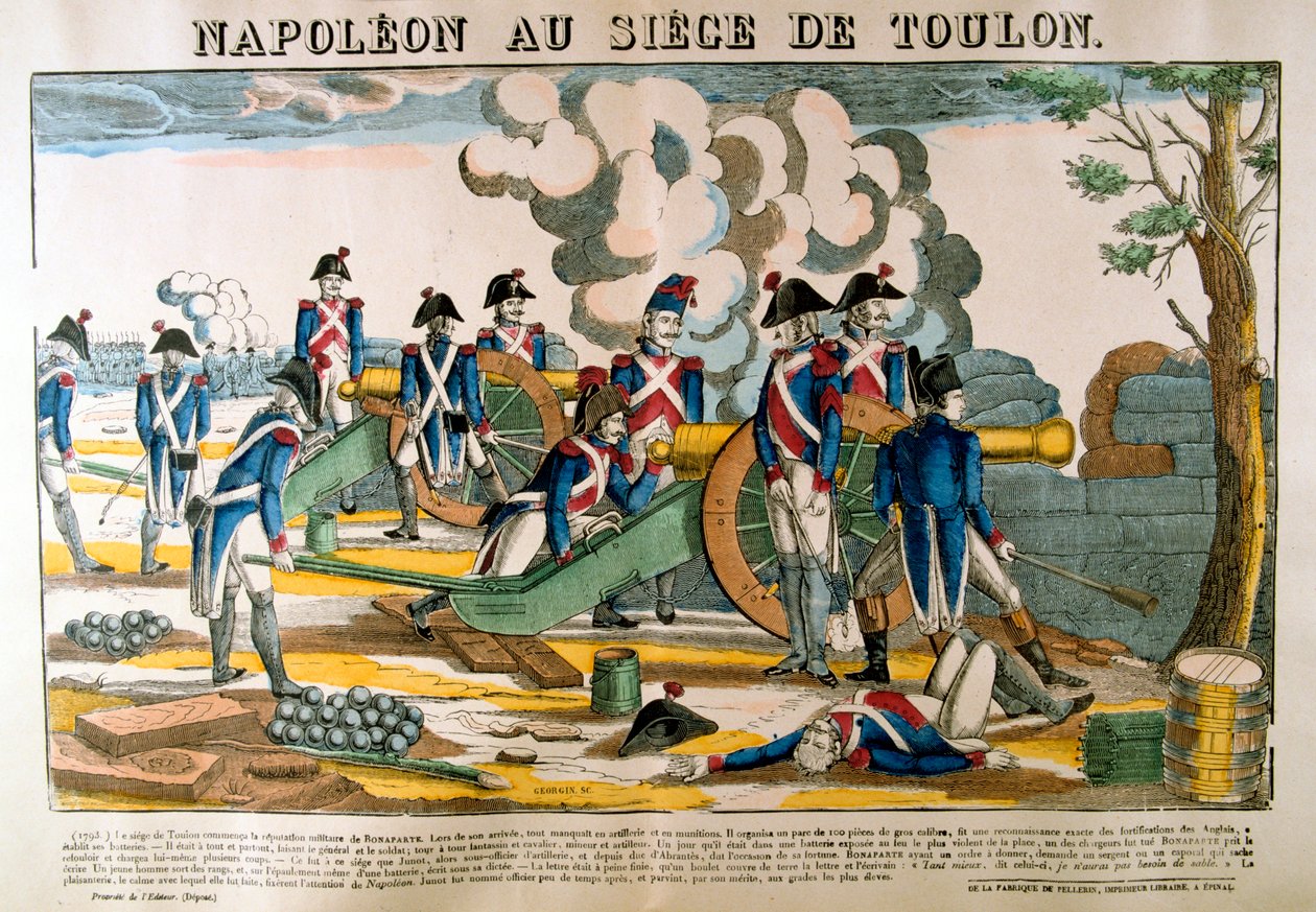 Napoleon ved belejringen af Toulon, 1793, c1835 af Francois Georgin