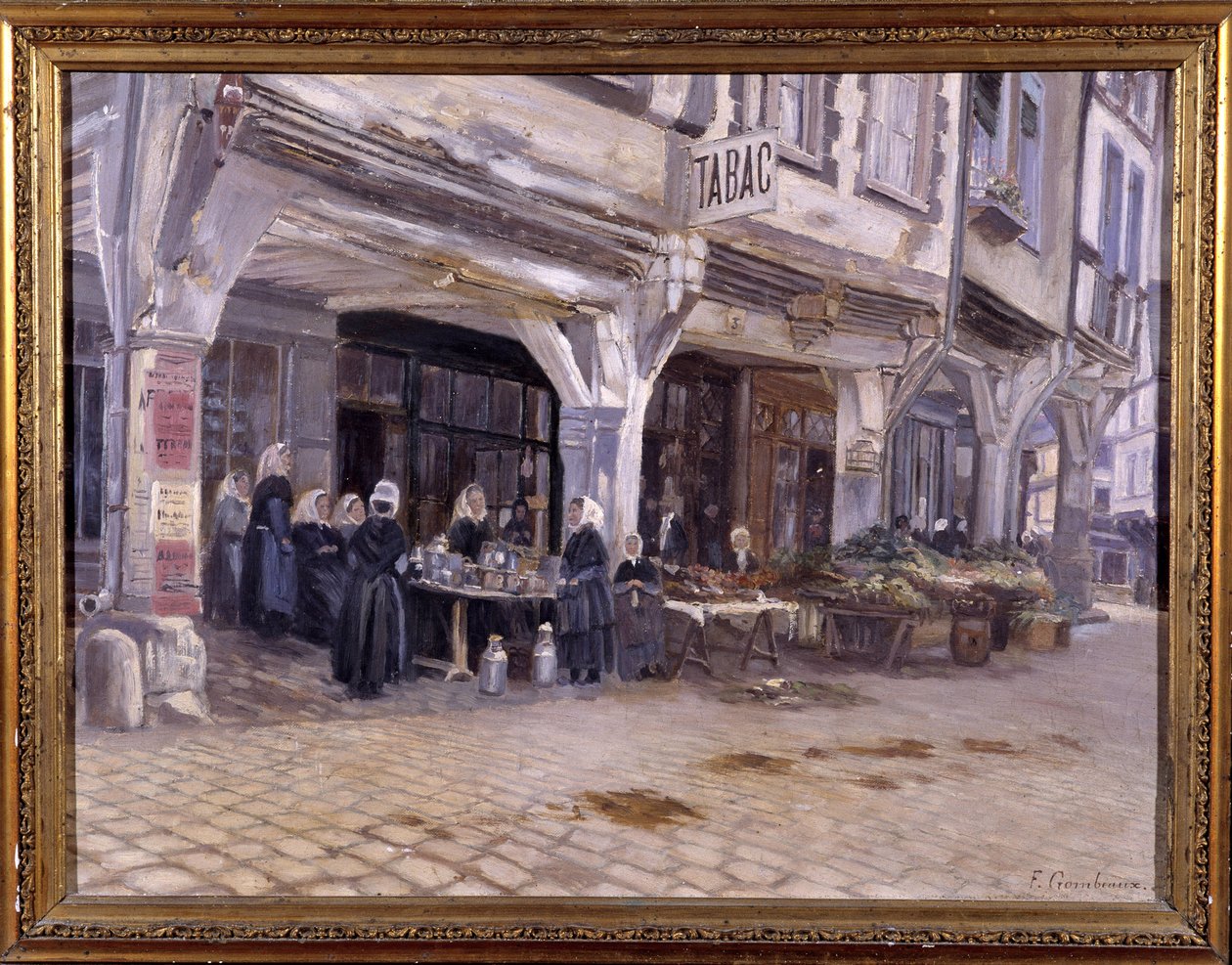 Marked under verandaerne i Dinan - af F. Gombeaux, slutningen af det 19. århundrede af Francois Gombeaux