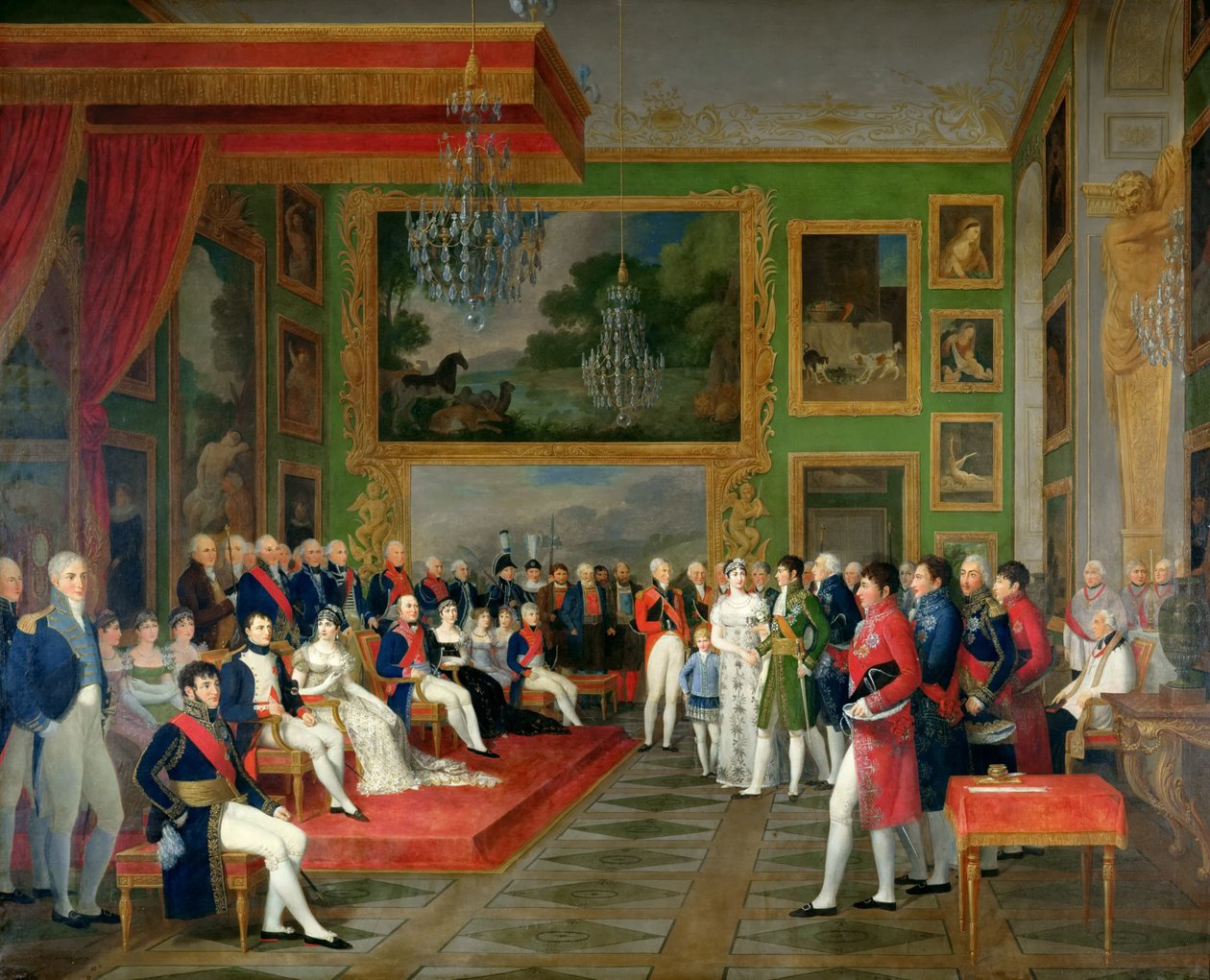 Prins Eugène de Beauharnais og prinsesse Augusta af Bayerns bryllup, 13. januar 1806 af Francois Guillaume Menageot