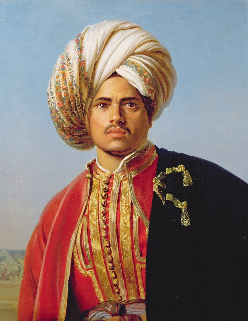 Osmannisk turbannet kriger af Francois Henri Alexandre La Fond