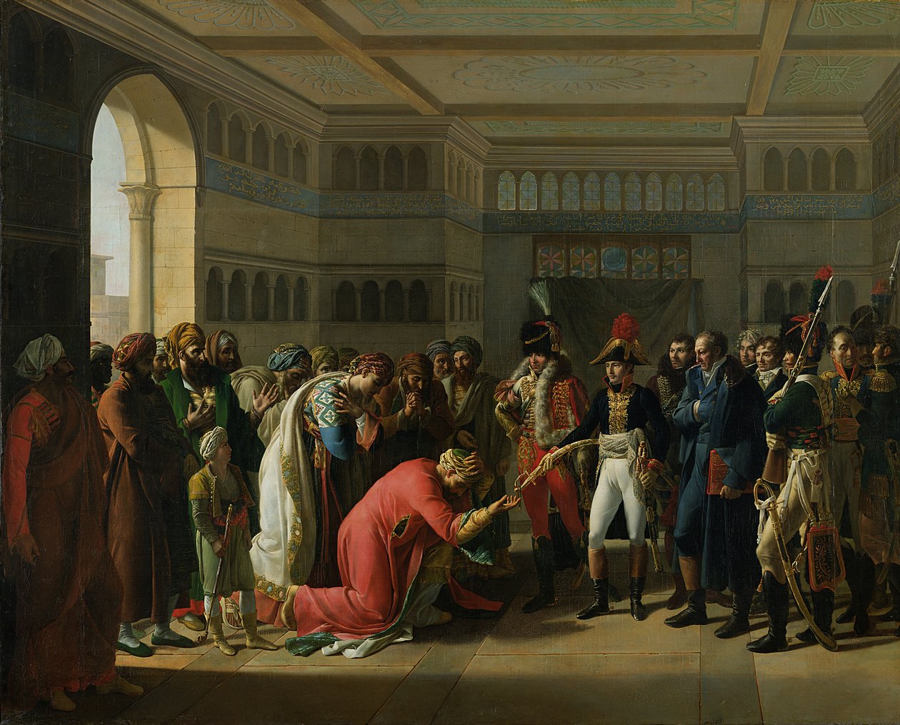 General Bonaparte giver et sværd til militærchefen i Alexandria, juli 1798, 1808 af Francois Henri Mulard