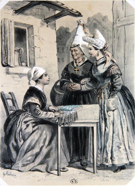 Lacemakers of Caen i Normandiet, fra 