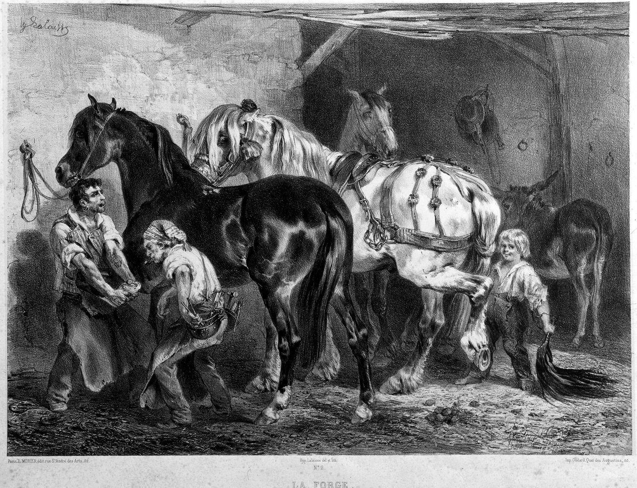 La Forge, hestebeslag af Francois Hippolyte Lalaisse