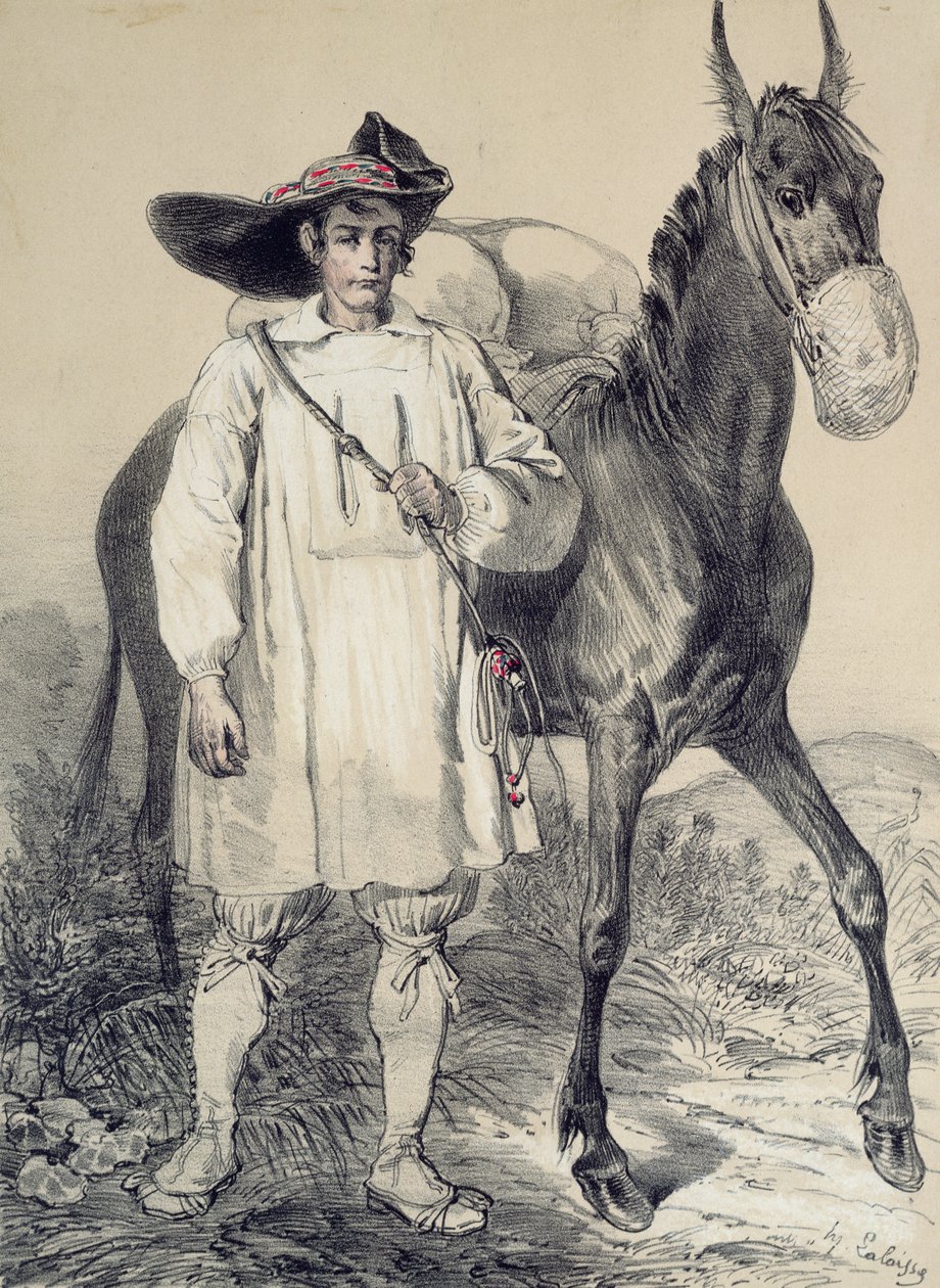 Saltarbejder fra Batz af Francois Hippolyte Lalaisse