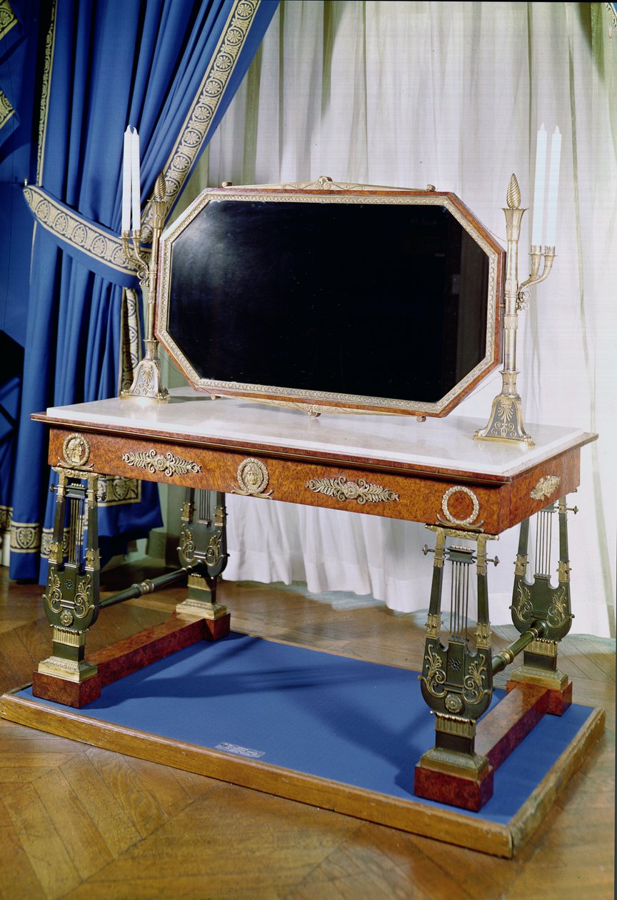 Toiletbord tilhørende kejserinde Josephine (1763-1814) (træ og bronze) af Francois Honore Georges Jacob Desmalter