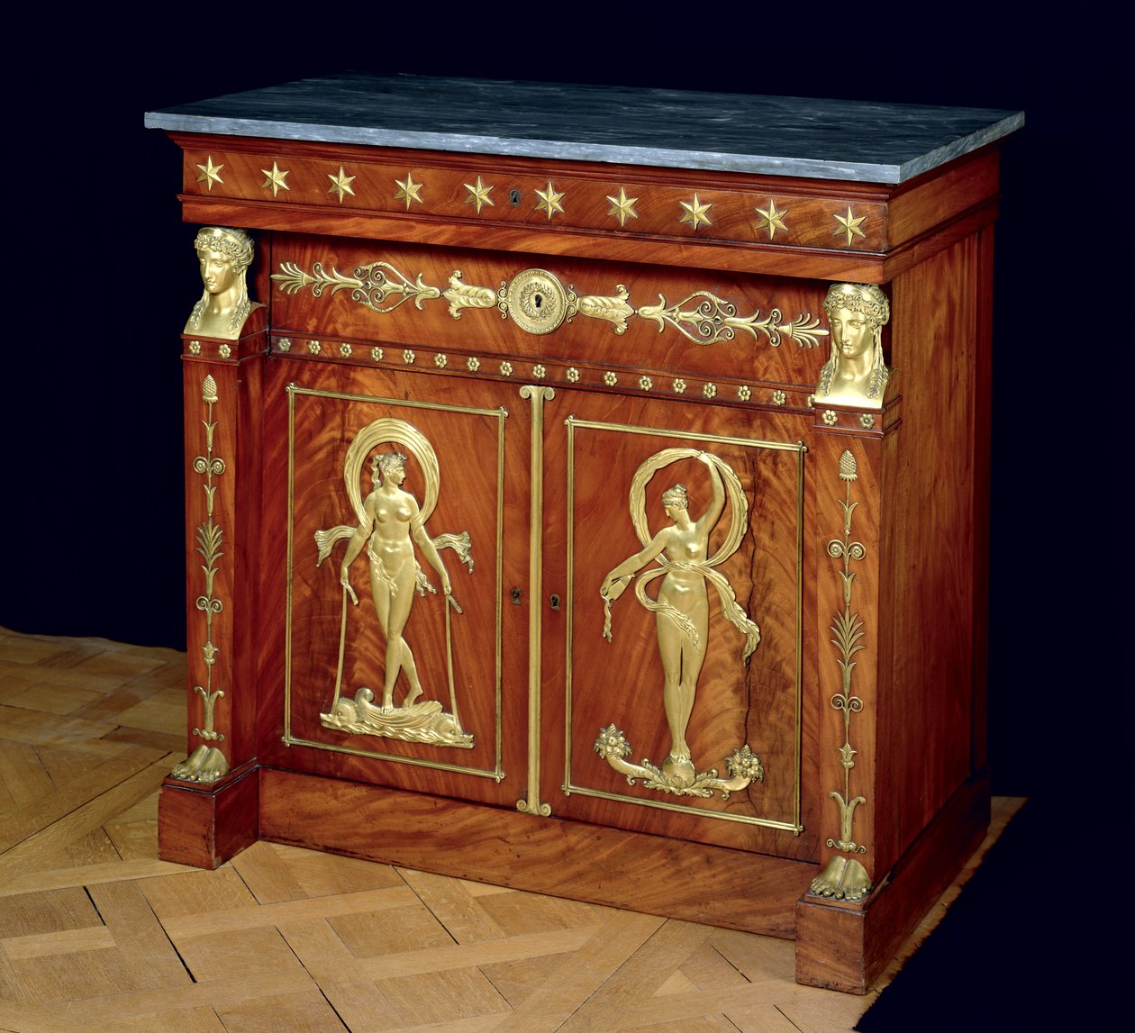 Skænk, ca. 1810 (træ og marmor) af Francois Honore Georges Jacob Desmalter