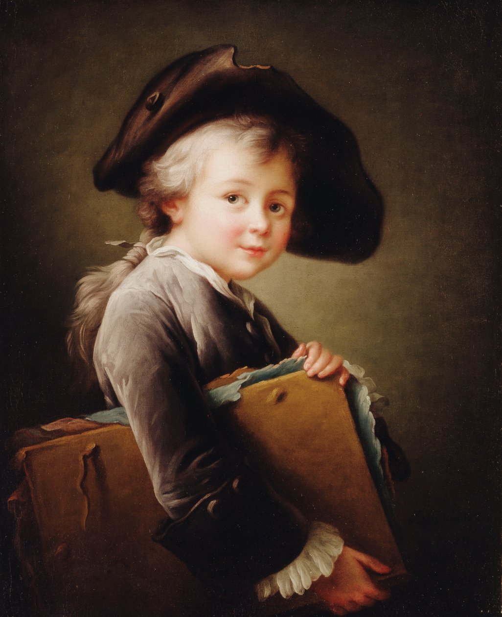 En ung dreng med en portefølje, 1760 af Francois Hubert Drouais