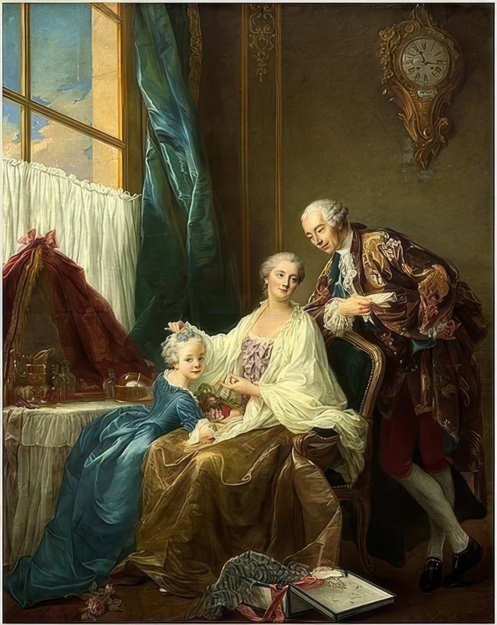 Familieportræt. 1756 af Francois Hubert Drouais
