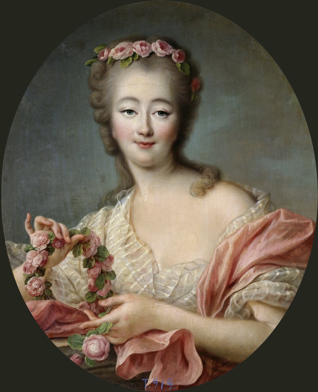 Jeanne Becu, grevinde af Barry (1743-1793) -Francois Hubert Drouais (1727-1775). Olie på lærred af Francois Hubert Drouais
