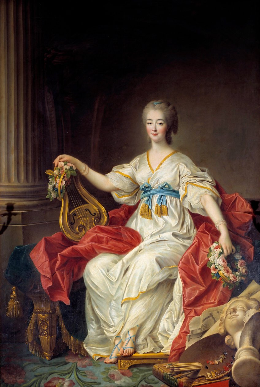 Portræt af grevinde Jeanne (Becu) du Barry af Francois Hubert Drouais