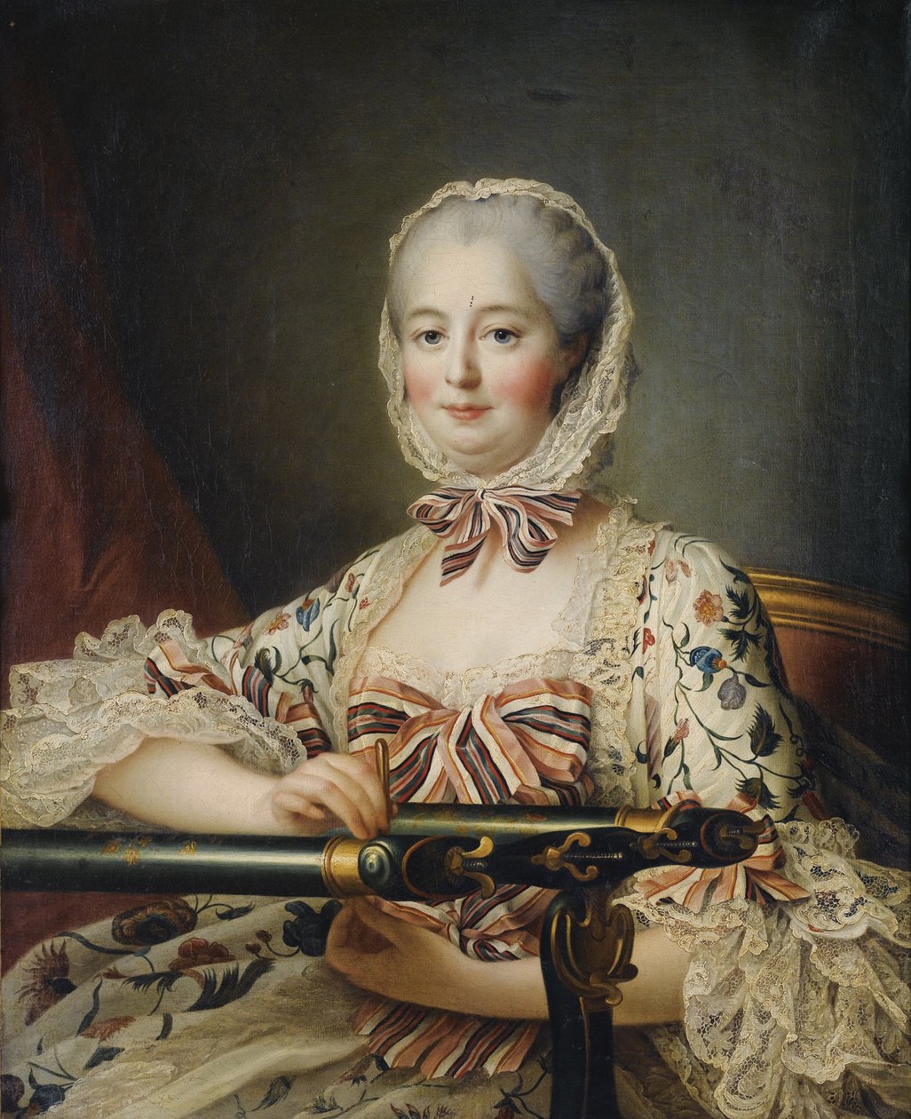 Portræt af Marquise de Pompadour 1721-1764 af Francois Hubert Drouais