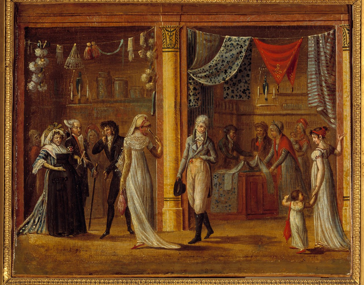 Det kongelige palads trægalleri af Francois Joseph baron Bosio