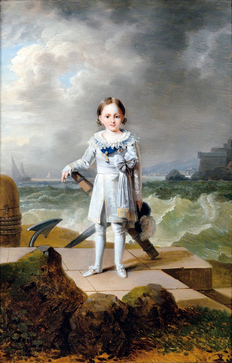 Portræt af prins Napoleon Louis Bonaparte (1804-1831) (Portræt af Napoleon-Louis Bonaparte) Maleri af Francois-Joseph Kinson (1770-1839) ca. 1810 - Olie på lærred, 33x22 - Privat samling af Francois Josephe Kinson