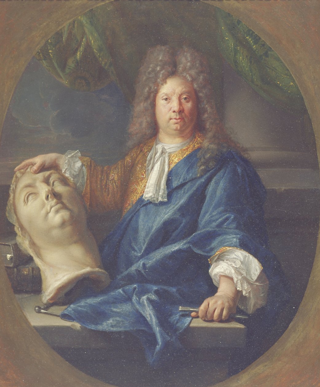 Portræt af Antoine Coysevox, 1701 af Francois Jouvenet